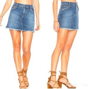 NWT James Jeans Mia Denim jean raw hem Skirt 27